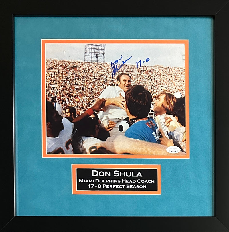 Don Shula signed autographed framed 8x10 photo NFL Miami Dolphins JSA COA