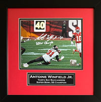 Antoine Winfield Jr inscribed framed 8x10 photo NFL Tampa Bay Buccaneers JSA COA