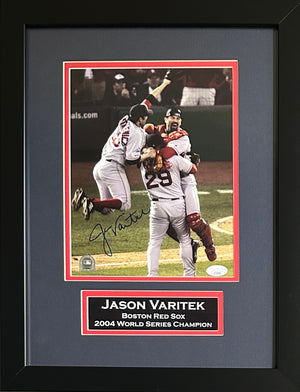 Jason Varitek autographed signed framed 8x10 photo MLB Boston Red Sox JSA COA