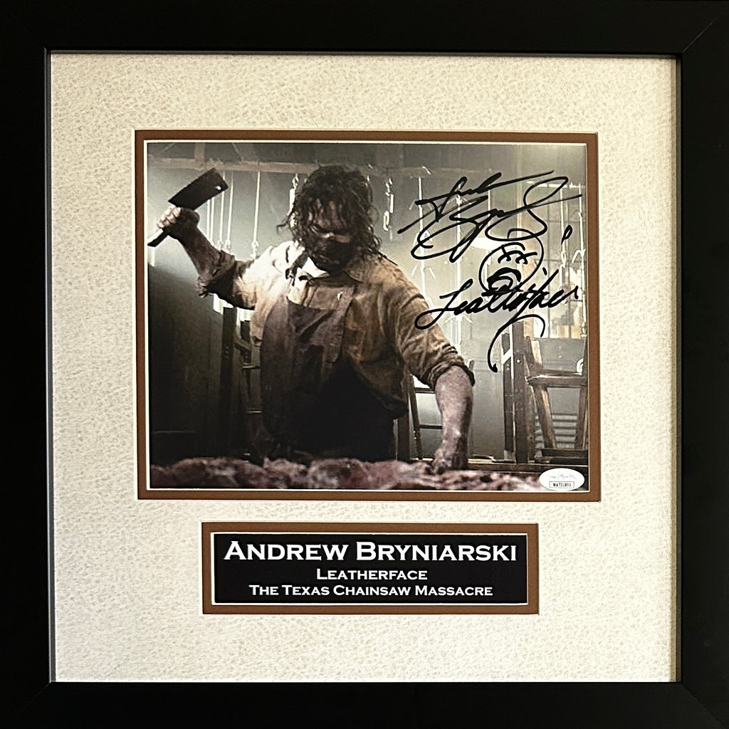 Andrew Bryniarski inscribed framed 8x10 photo Texas Chainsaw Massacre JSA COA