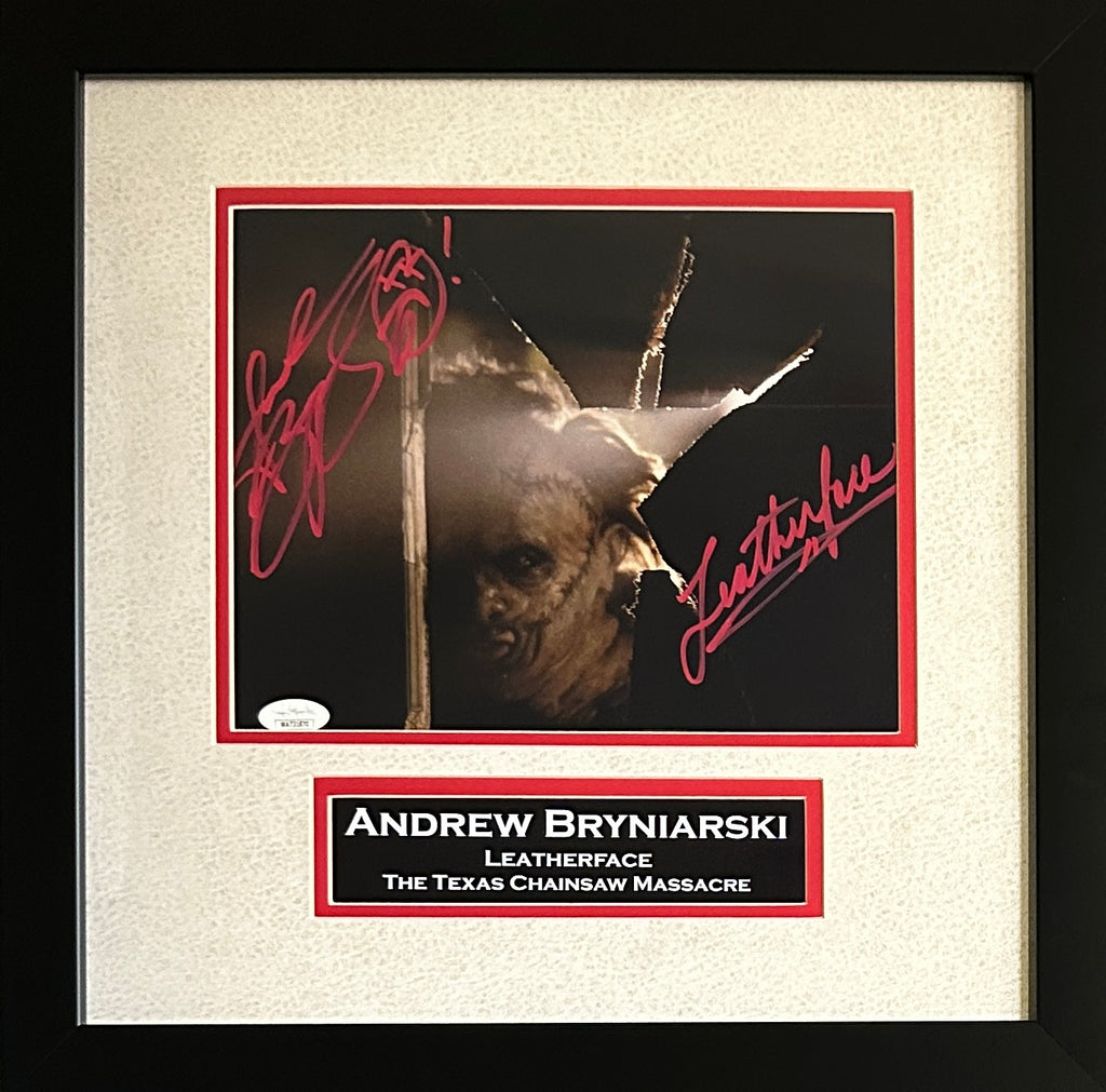 Andrew Bryniarski inscribed framed 8x10 photo Texas Chainsaw Massacre JSA COA