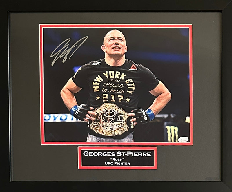 Georges St-Pierre autographed signed framed 11x14 photo UFC JSA COA