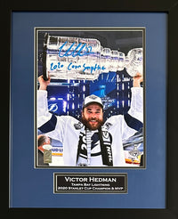 Victor Hedman autographed inscribed framed 11x14 photo Tampa Bay Lightning JSA