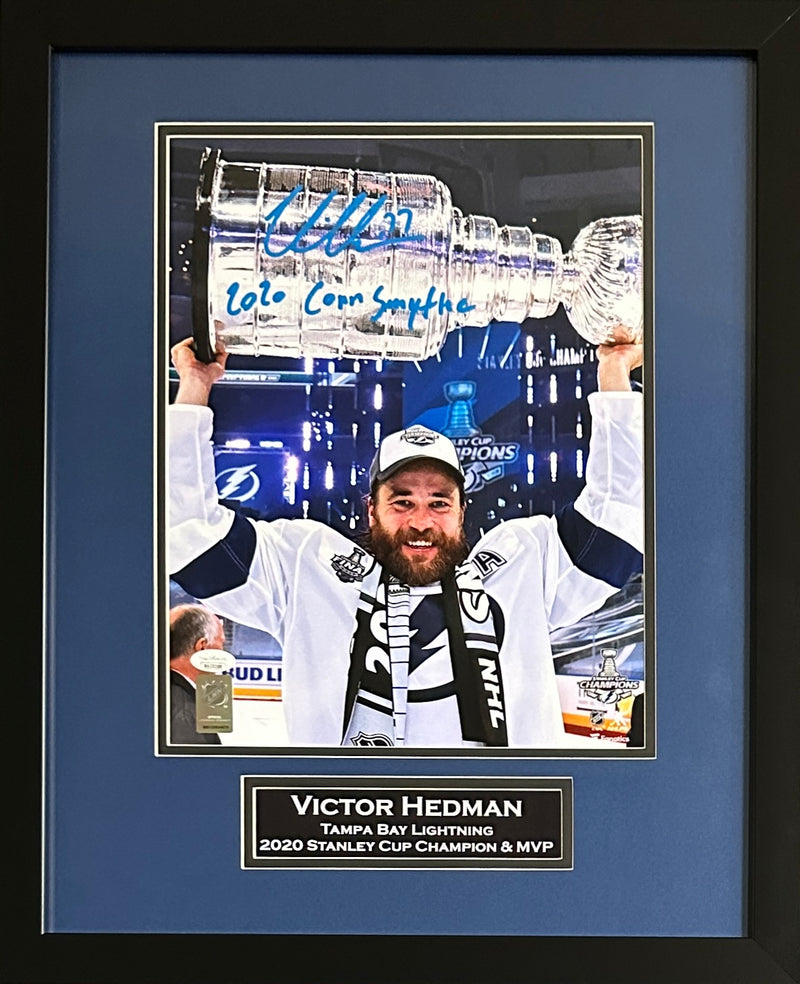 Victor Hedman autographed inscribed framed 11x14 photo Tampa Bay Lightning JSA