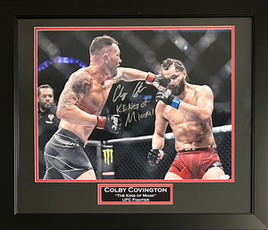 Colby Covington inscribed signed 16x20 framed photo UFC JSA COA Jorge Masvidal