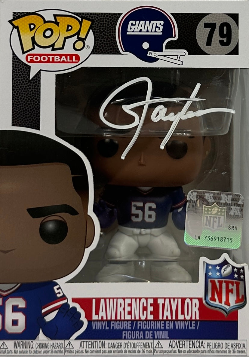 Lawrence Taylor autographed signed funko pop #79 NFL Steiner New York Giants