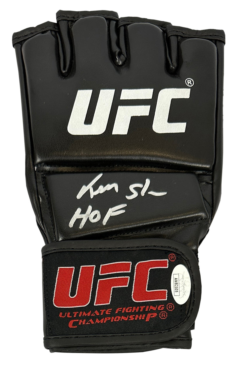 Ken Shamrock autographed signed inscribed glove UFC JSA COA