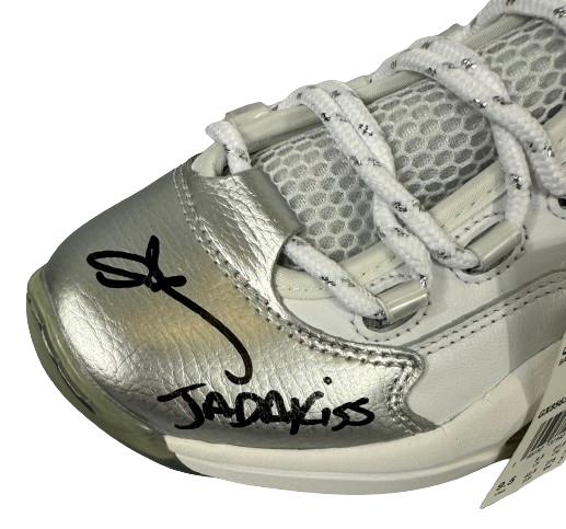 Allen Iverson Jadakiss dual signed 25th Anniversary Sneaker left pair JSA COA