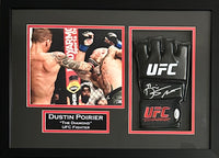 Dustin Poirier autographed signed framed glove UFC JSA COA Connor Mcgregor