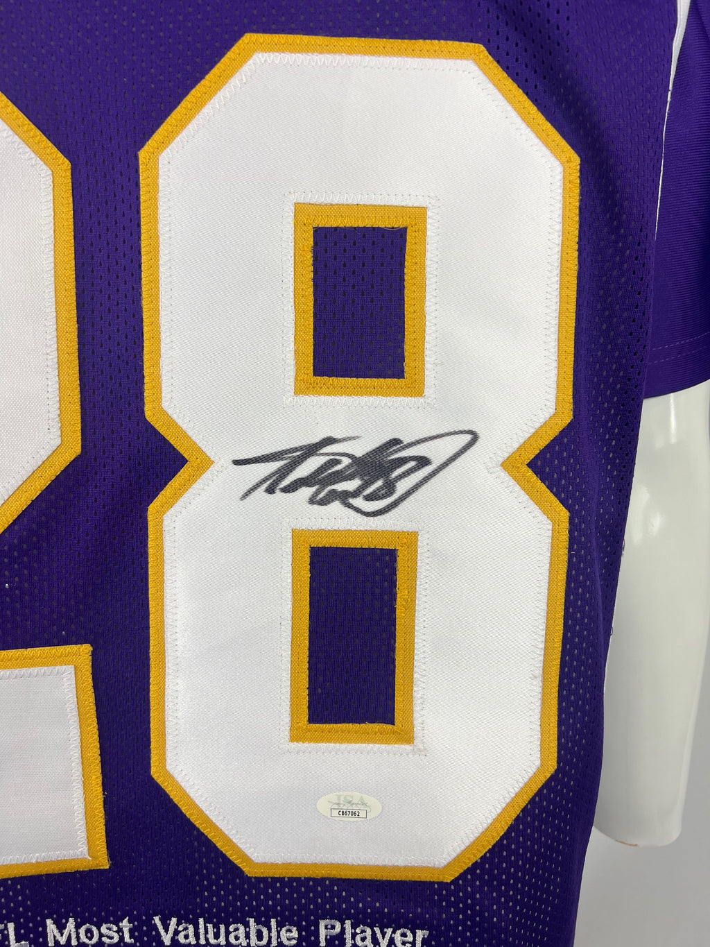 Adrian Peterson autographed signed STAT jersey Minnesota Vikings NFL JSA COA