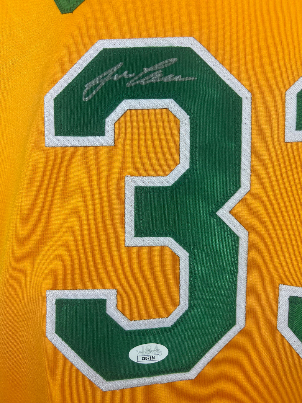 Jose Canseco autographed signed professional jersey JSA COA