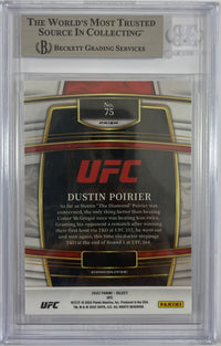 Dustin Poirier autographed signed Panini card #75 2022 UFC BAS Encap Prizm