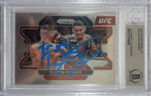 Dustin Poirier autographed signed Panini card #21 2022 UFC BAS Encap Prizm