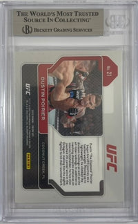 Dustin Poirier autographed signed Panini card #21 2022 UFC BAS Encap Prizm