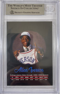 Allen Iverson autographed signed Autographics 1996 Philadelphia 76ers BAS