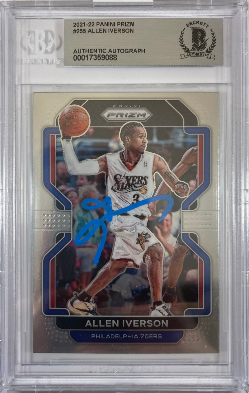 Allen Iverson autographed signed Panini 2021 #255 Philadelphia 76ers BAS