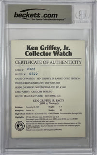 Ken Griffey auto signed 3x5 card 322/1000 Seattle Mariners MLB BAS Encap