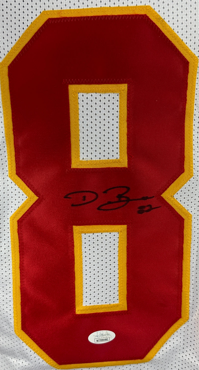 DWAYNE BOWE SIGNED WHITE PRO STYLE JERSEY JSA COA