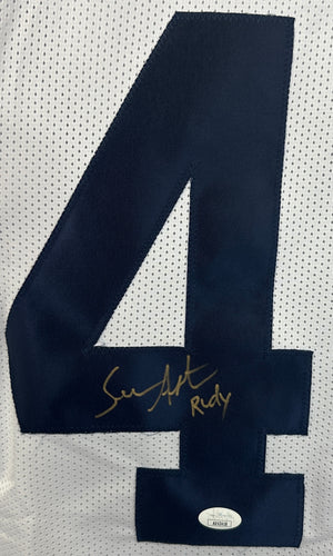 Sean Astin autographed signed inscribed jersey Rudy Ruettiger JSA COA Goonies