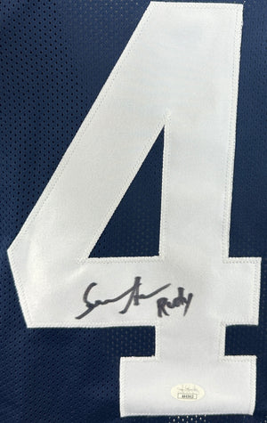 Sean Astin autographed signed inscribed jersey Rudy Ruettiger JSA COA Goonies