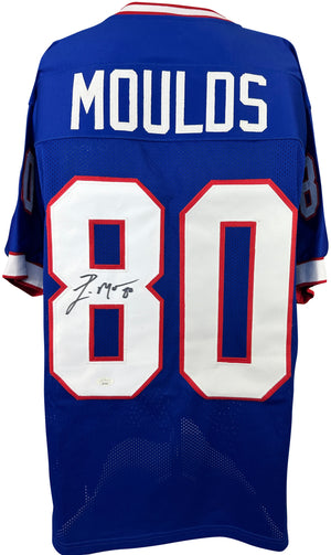 ERIC MOULDS SIGNED AUTOGRAPHED BLUE PRO STYLE JERSEY JSA COA