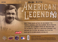 Babe Ruth Upper Deck 2008 card #1/1 New York Yankees