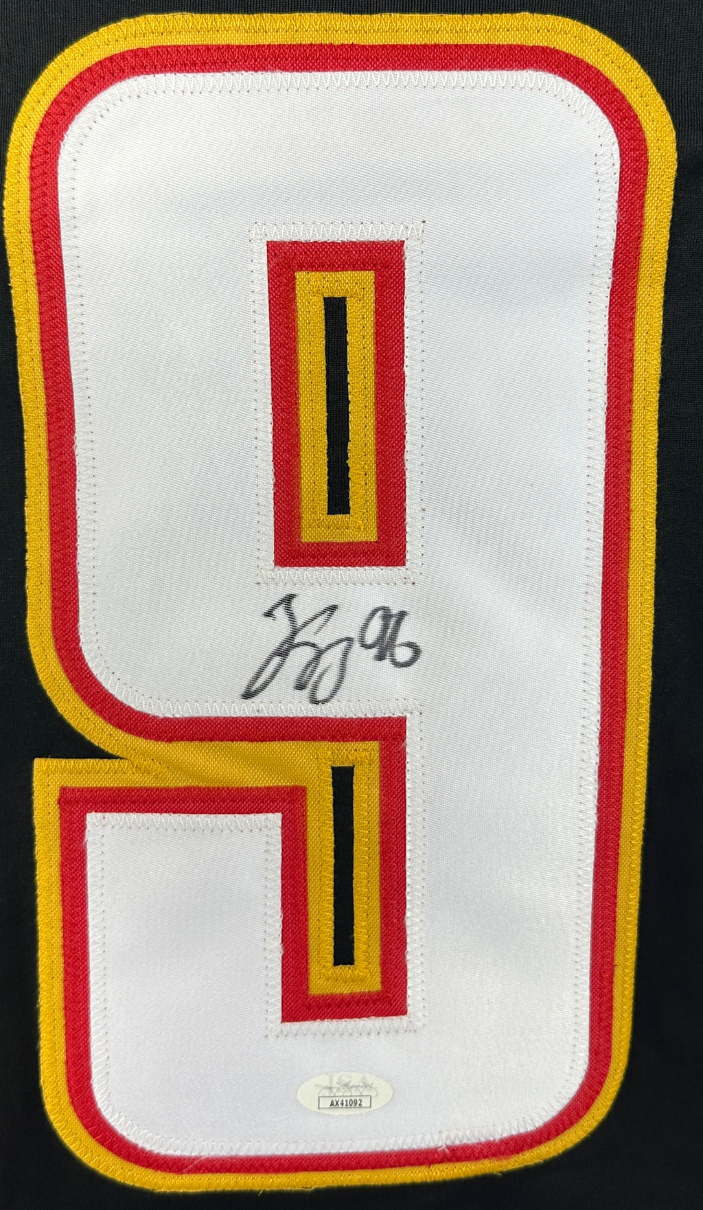 Andrei Kuzmenko autographed signed jersey autographed Calgary Flames JSA COA