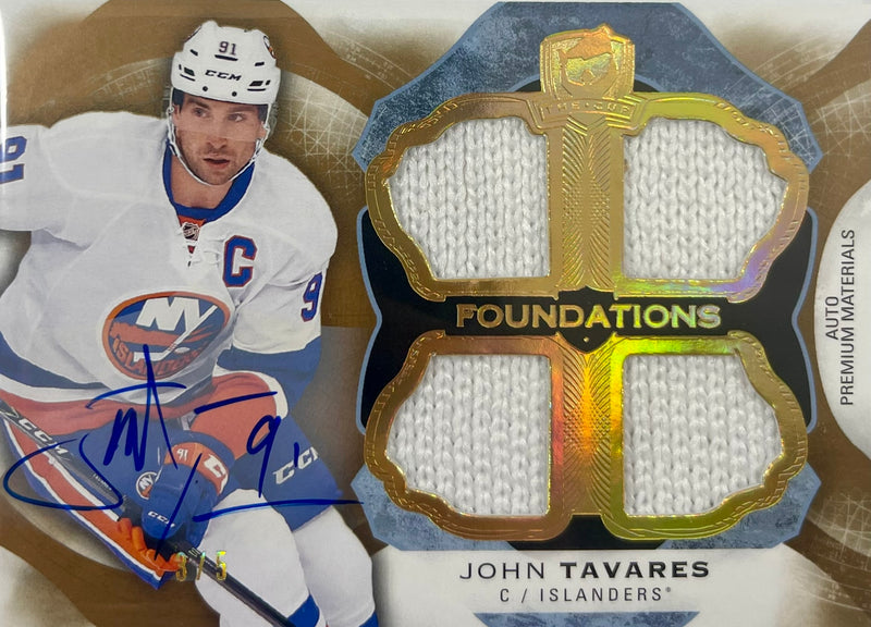 John Tavares auto card 2017 Upper Deck #3/5 Islanders NHL Game Used GU patch