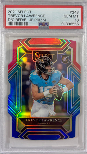 Trevor Lawrence NFL Panini 2021 Jacksonville Jaguars Prizm PSA GM 10 RC Encap