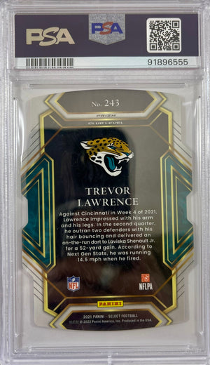 Trevor Lawrence NFL Panini 2021 Jacksonville Jaguars Prizm PSA GM 10 RC Encap