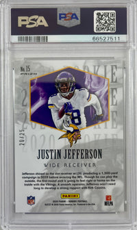 Justin Jefferson NFL Panini 2021 #15 20/25 Minnesota Vikings RC PSA Mint 9 Encap