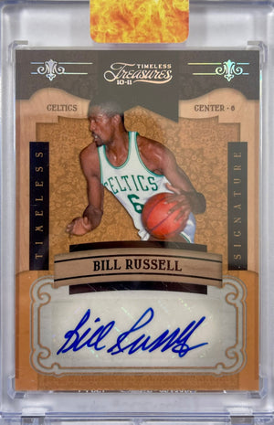 Bill Russell auto signed Timeless Treasures 2010 Panini 2/10 Boston Celtics