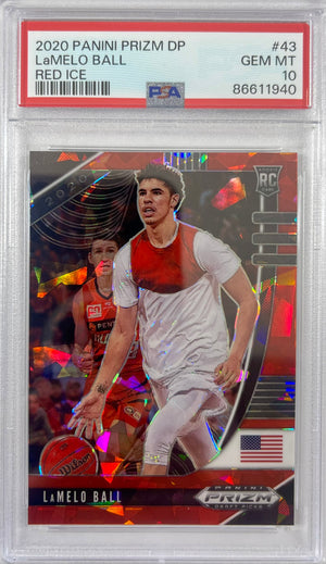 LaMelo Ball Panini prizm 2020 #43 Illawarra Hawks RC Gem Mint 10 PSA encap