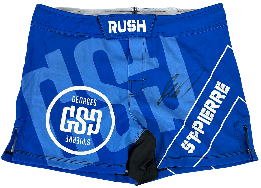 Georges St-Pierre autographed signed trunks UFC JSA COA Witness GSP Rush