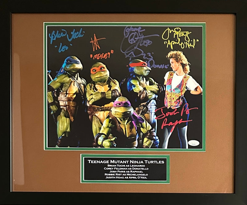 Pais Tochi Feldman Rist Hoag autographed inscribed framed 11x14 photo JSA TMNT