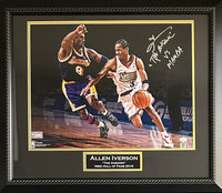 Allen Iverson signed inscribed framed 16x20 photo Philadelphia 76ers JSA COA