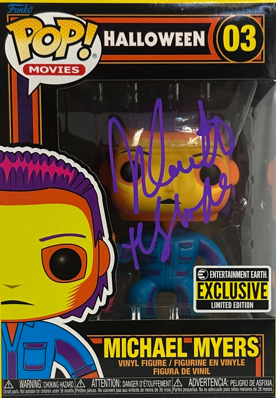 Nick Castle autographed inscribed Exclusive Funko Pop #03 Beckett Michael Myers