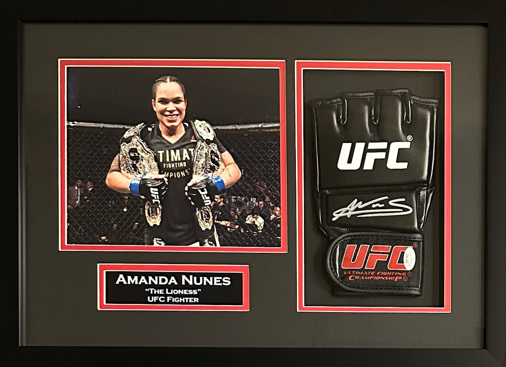 Amanda Nunes autographed framed signed glove UFC JSA COA The Lioness