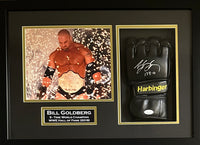 Bill Goldberg autographed inscribed framed glove WWE Roman Reigns JSA COA