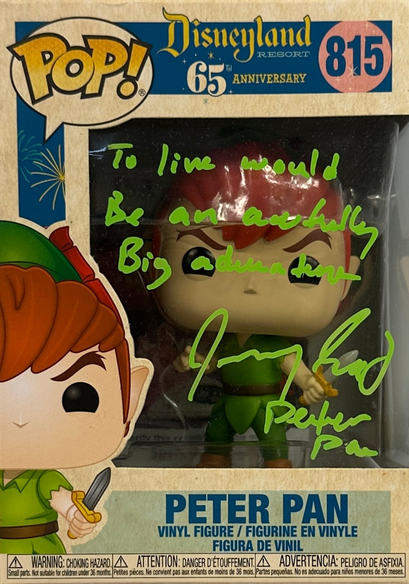 Jeremy Sumpter autographed signed inscribed Funko Pop #815 JSA COA Peter Pan