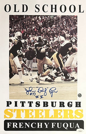 John Frenchy Fuqua autographed signed 11x17 photo NFL Pittsburgh Steelers JSA