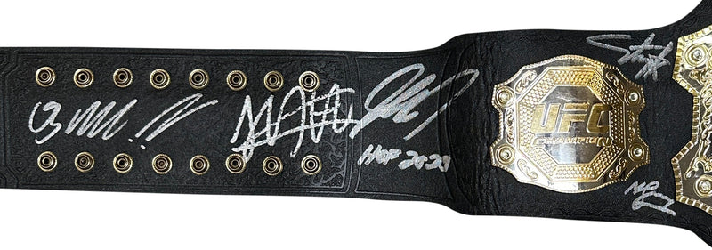 Multi signed autographed UFC Belt JSA Poirier Holloway Adesanya Kabib Bisping