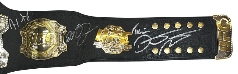 Multi signed autographed UFC Belt JSA Poirier Holloway Adesanya Kabib Bisping