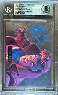 Tony Daniels auto inscribed card 1994 PowerBlast #5 X-men Gambit BAS Encap /8