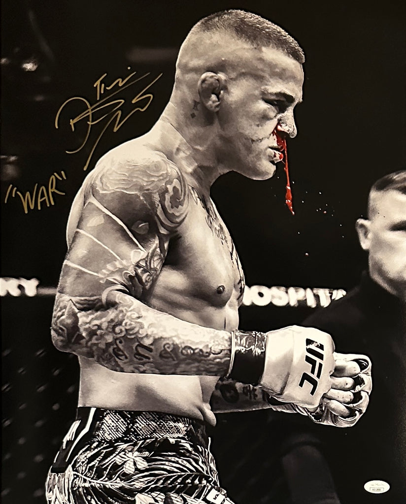 Dustin Poirier autographed inscribed 16x20 photo UFC JSA COA The Diamond