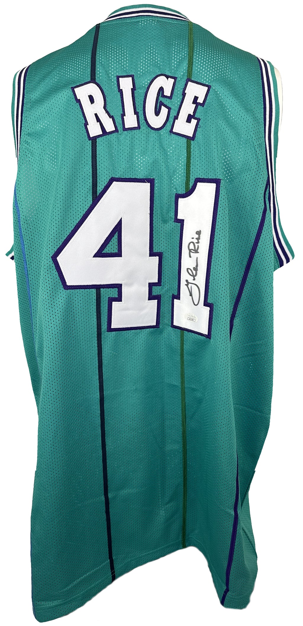 Glen Rice autographed signed jersey NBA Charlotte Hornets JSA COA G-Money