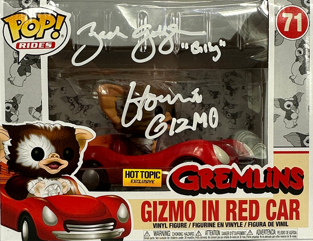 Howie Mandel Zach Galligan signed inscribed Funko Pop #71 JSA COA Gremlins Gizmo