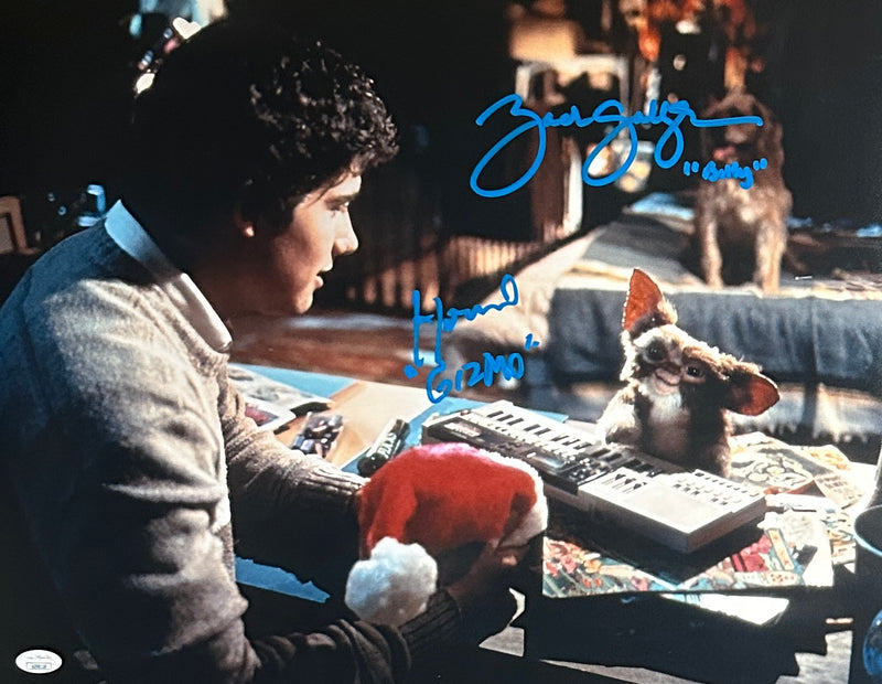 Howie Mandel Zach Galligan double signed inscribed 16x20 photo Gremlins JSA COA