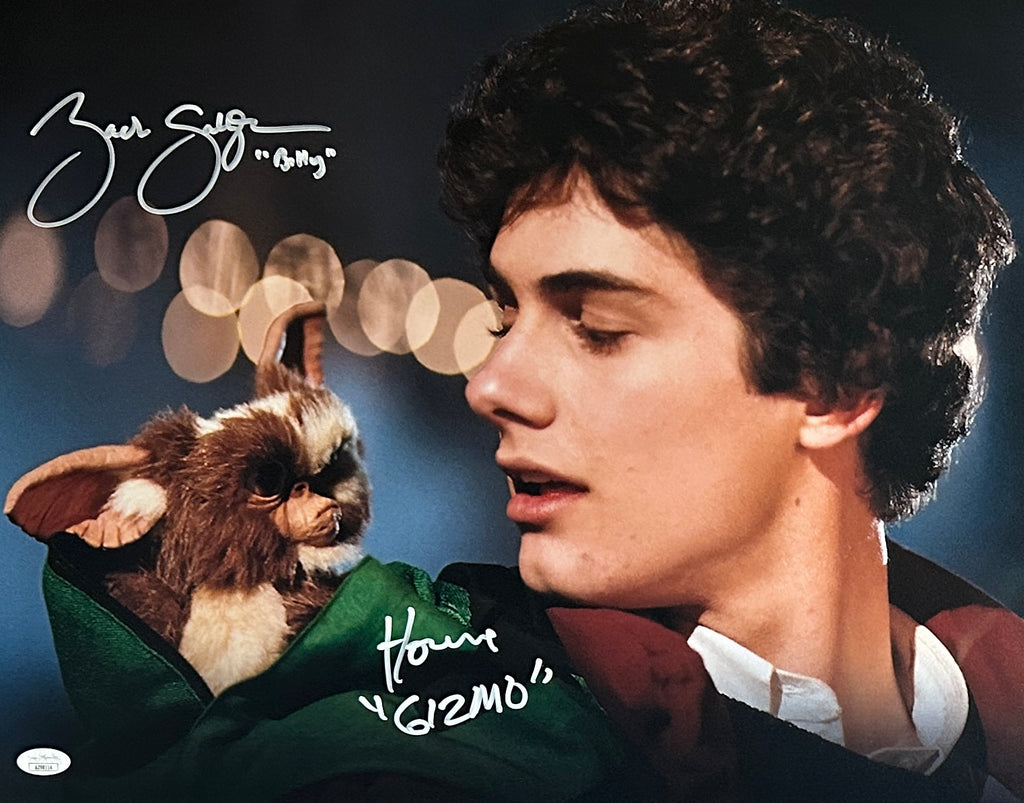 Howie Mandel Zach Galligan double signed inscribed 16x20 photo Gremlins JSA COA