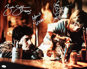 Corey Feldman Zach Galligan Howie Mandel inscribed 16x20 photo Gremlins JSA COA